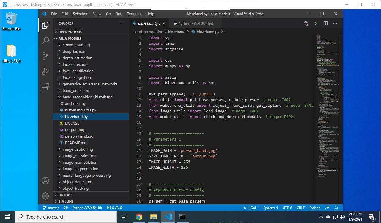 ailia development using Visual Studio Code