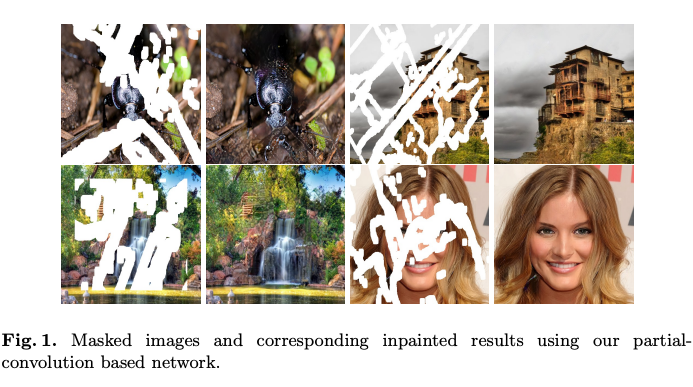 Inpainting With Partial Conv: A machine learning model that predicts and fills in missing parts of an image.